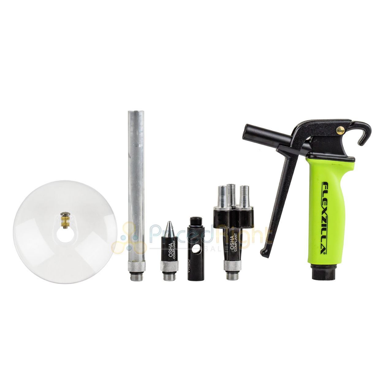 Flexzilla X3 6 Piece Blow Gun Set 6" Extension Chip Guard Nozzles